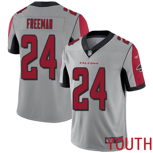 Atlanta Falcons Limited Silver Youth Devonta Freeman Jersey NFL Football #24 Inverted Legend->youth nfl jersey->Youth Jersey